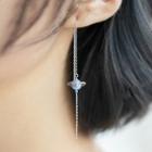 Faux Pearl Planet Dangle Earring 1 Pair - As Shown In Figure - One Size
