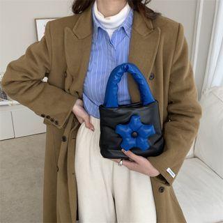 Two-tone Padded Bucket Bag