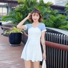 Short-sleeve Raglan Swimdress
