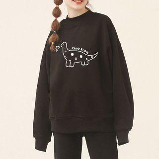 Dinosaur Printed Long-sleeve Sweatshirt