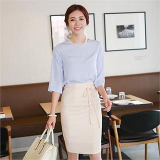 Tie-waist Pencil Skirt
