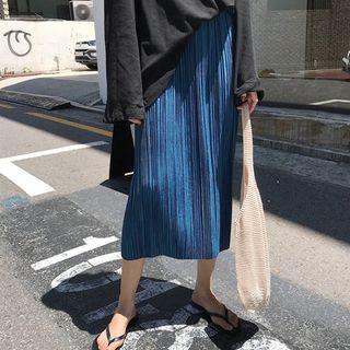 Midi Accordion Pleat Skirt