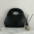 Cutout-handle Pleather Tote