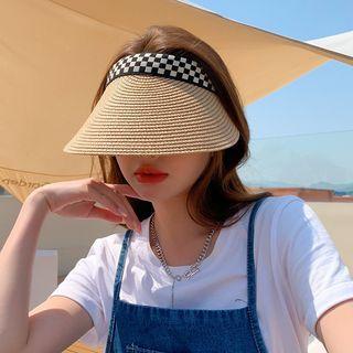 Checkered Panel Visor Hat