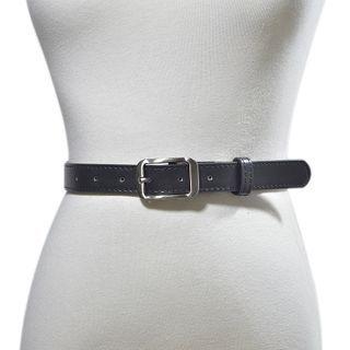 Faux Leather Belt Gunmetal Black - 100cm