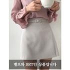 Band-waist A-line Miniskirt With Belt