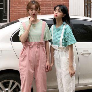 Short-sleeve Striped T-shirt / Jumper Pants