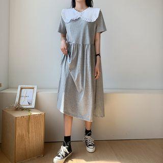 Frill-collar A-line Dress