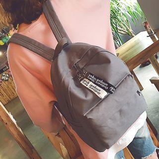 Set: Plain Canvas Backpack + Zip Pouch