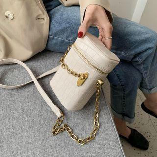 Chain Strap Cylinder Bucket Bag