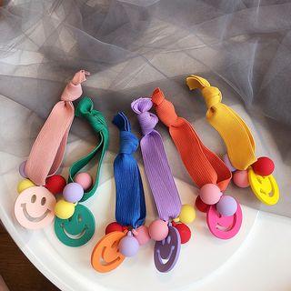 Resin Smiley & Bead Hair Tie