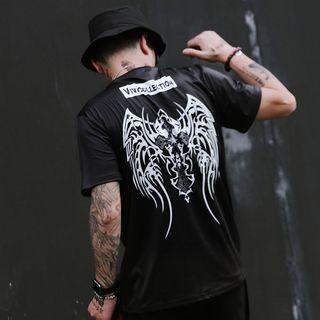 Cross Print Short-sleeve T-shirt