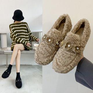 Fleece Floral Moccasins