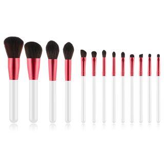 Set Of 13: Makeup Brush T-13-018 - 13 Pcs - Handle - White - One Size