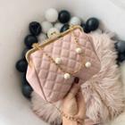 Beaded Chain Quilted Crossbody Bag