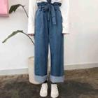 Paperbag Waist Wide-leg Jeans