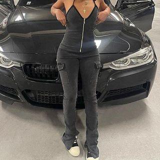 Halter Zipped Jumpsuit