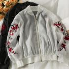 Embroidered Sheer Chiffon Jacket