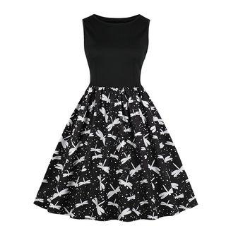 Dragonfly Print Sleeveless A-line Dress