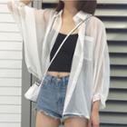Plain Loose Fit Chiffon Shirt