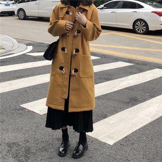 Toggle-button Trench Coat Yellow - One Size