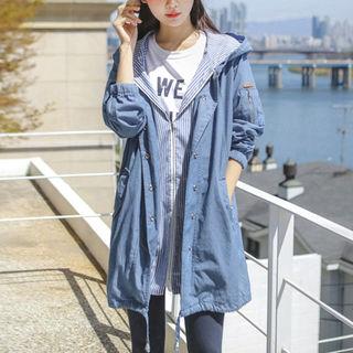 Hood Stripe Layered-front Parka