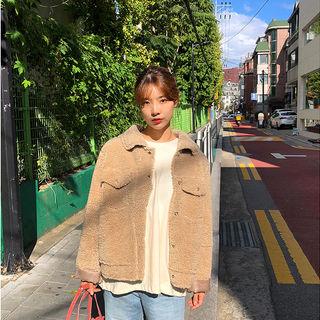 Pocket Boxy-fit Fleece Jacket