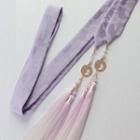 Flower Print Tassel Hair Tie / Set