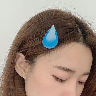 Droplet Emoji Hair Clip 1 Pc - Blue - One Size