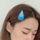 Droplet Emoji Hair Clip 1 Pc - Blue - One Size