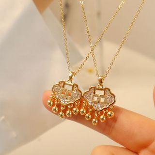 Cz Pendant Necklace Gold - One Size