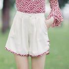 Floral-trim Shorts