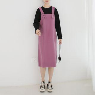 Plain Long-sleeve T-shirt / Midi Jumper Dress