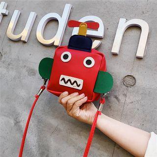 Faux Leather Robot Crossbody Bag