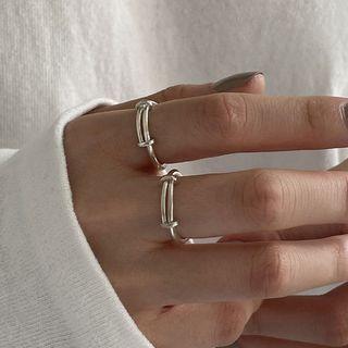 Sterling Silver Open Ring J2334 - Silver - One Size