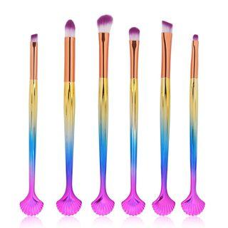Set Of 6: Gradient Shell Makeup Brush
