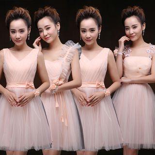 Bow Tulle Sleeveless Cocktail Dress