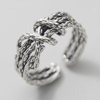 Knot Sterling Silver Open Ring S925 Silver - Ring - Silver - One Size
