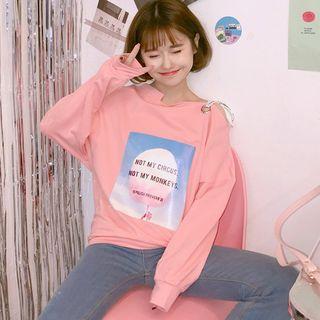Print Irregular Sweatshirt