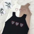 Hollow Out Heart Knit Tank Top