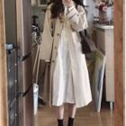 Single Breasted Trench Coat / Midi Shirt Dress