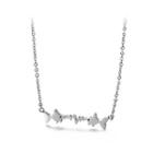 Simple And Fashion Pisces Ecg 316l Stainless Steel Necklace Silver - One Size