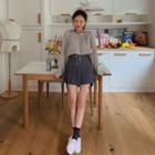 Inset Shorts Stitched Mini Tennis Skirt