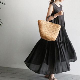 Woven Rattan Tote