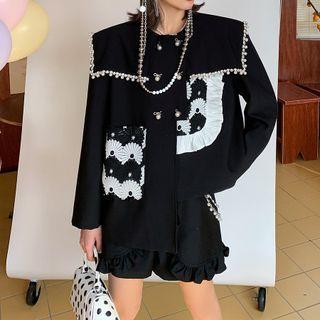 Flower Panel Blazer / Shorts