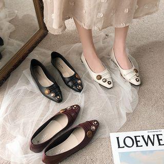 Button Detail Flats