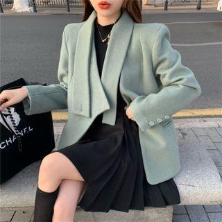 Open-front Jacket / Mini A-line Skirt