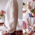 Textured-sleeve Sweatshirt