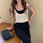 Mock Two-piece Camisole Top