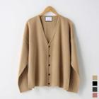 Snap-button Relaxed-fit Cardigan In 4 Colors